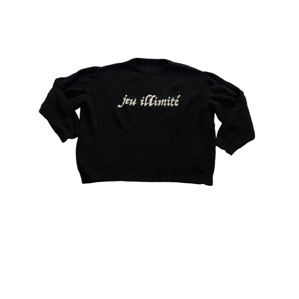 Jeu Illimite Logo Sweater in Black White